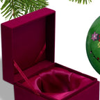 Red White And Green Glass Ball Ornament