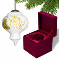 Green And White Glass Finial Ornament