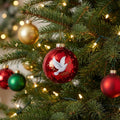 Starry Heaven and Santa Hand Painted Mouth Blown Glass Ornament