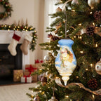 Angel Divine Hand Painted Mouth Blown Glass Ornament
