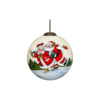 Red White And Green Glass Ball Ornament