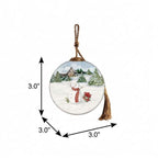 Red And White Glass Ball Ornament