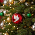 Black Red And Brown Glass Ball Ornament