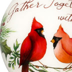White And Red Glass Finial Ornament