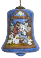 Blue And Brown Glass Holiday Shaped Ornament