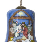 Blue And Brown Glass Holiday Shaped Ornament