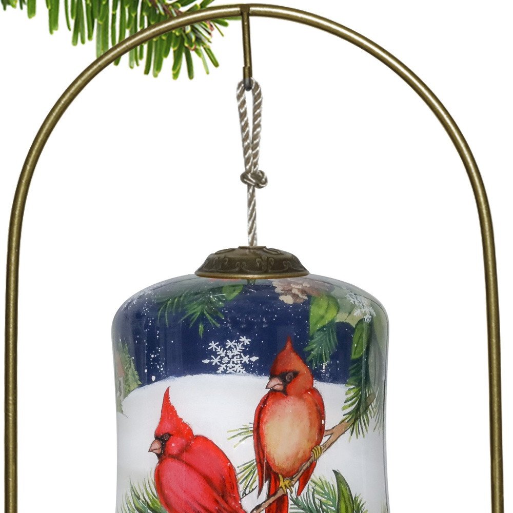 Red White And Blue Glass Holiday Shaped Ornament