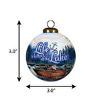 Scenic Life is Better at the Lake Hand Painted Mouth Blown Glass Ornament
