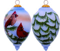 Red White And Green Glass Finial Ornament