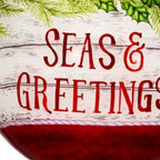 Red White And Green Glass Ball Ornament