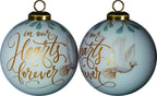 Yellow And White Glass Ball Ornament