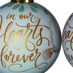 Yellow And White Glass Ball Ornament