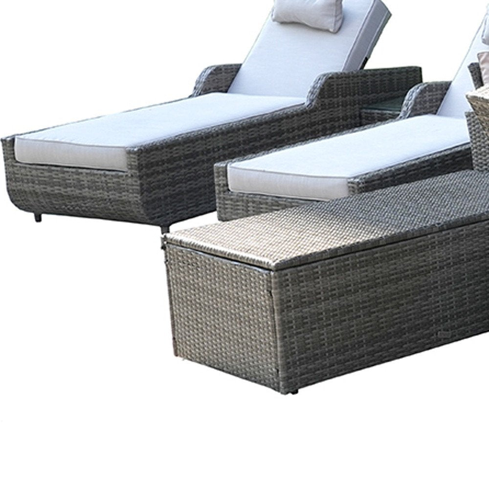 Twelve Piece Gray Wicker Multiple Chairs Seating Group With Fire Pit And Table