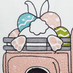 13" X 20" Pink and White Easter Egg Hunt Throw Pillow