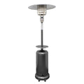 48000 BTU Silver Steel Propane Cylindrical Pole Standing Patio Heater