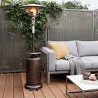 48000 BTU Bronze Steel Propane Cylindrical Pole Standing Patio Heater