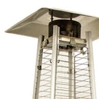 41000 BTU Silver Steel Propane Triangular Pyramid Standing Patio Heater