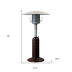 11000 BTU Bronze Steel Propane Cylindrical Pole Tabletop Patio Heater