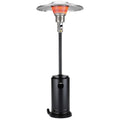 40000 BTU Black Steel Propane Cylindrical Pole Standing Patio Heater