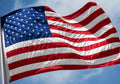 Set of Four Red White And Blue Embroidered Nylon American Flags