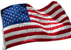 Set of Four Red White And Blue Embroidered Nylon American Flags