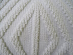 18" X 18" White Zippered Diamond Indoor Outdoor Throw Pillow