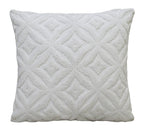 18"x18" White Indoor Outdoor Ogee Decorative Pillow