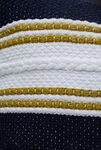 18" X 18" Black And Yellow Zippered Striped Indoor Outdoor Throw Pillow