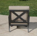 Six Piece Gray Metal Sectional Seating Group With Table