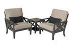 Six Piece Gray Metal Sectional Seating Group With Table