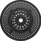 24" Black Rounded Metal Outdoor Bistro Table with Umbrella Hole