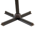 10' Navy Blue Polyester Square Tilt Cantilever Patio Umbrella with Stand