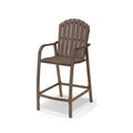 Set of Two 28" Brown Aluminum Outdoor Bar Height Chairs
