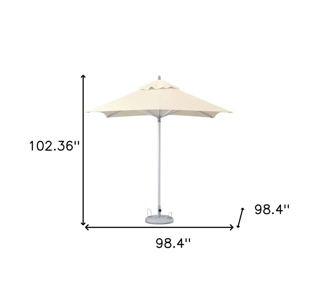 102" Ecru Polyester Square Market Patio Umbrella