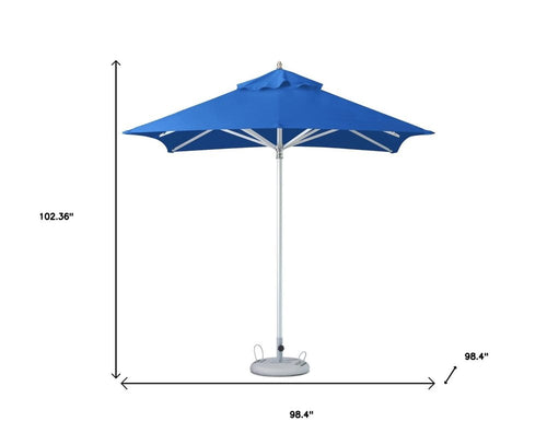 102" Blue Polyester Square Market Patio Umbrella