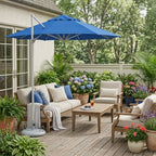 102" Blue Polyester Square Market Patio Umbrella