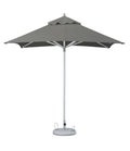8' Charcoal Polyester Square Market Patio Umbrella