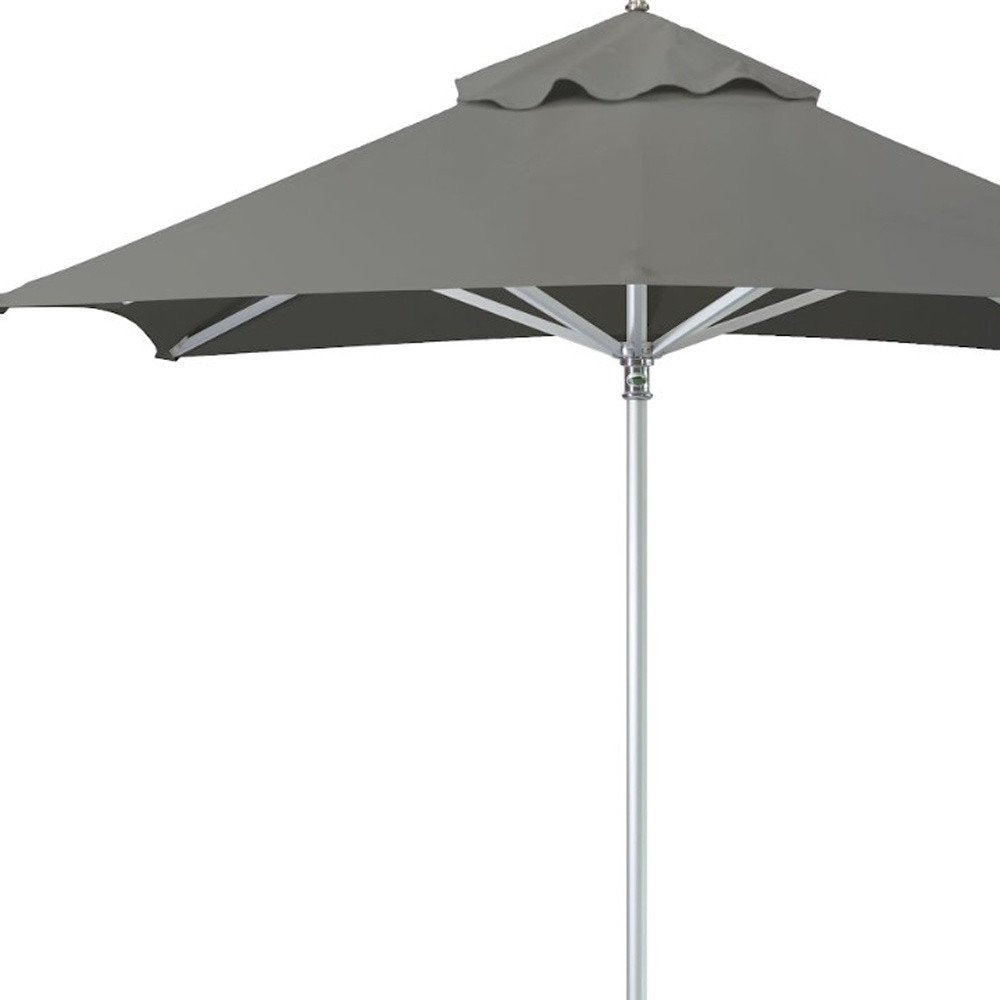 102" Charcoal Polyester Square Market Patio Umbrella