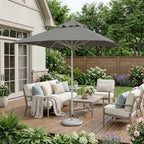 102" Charcoal Polyester Square Market Patio Umbrella