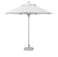 102" White Polyester Round Market Patio Umbrella