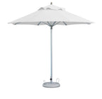 10' White Polyester Round Market Patio Umbrella
