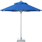 102" Blue Polyester Round Market Patio Umbrella