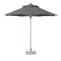 10' Charcoal Polyester Round Tilt Cantilever Patio Umbrella with Stand