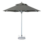 10' Charcoal Polyester Round Tilt Cantilever Patio Umbrella with Stand