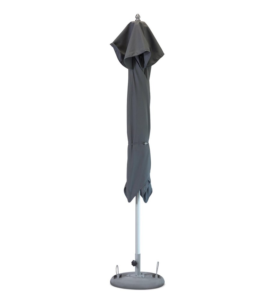 102" Charcoal Polyester Round Market Patio Umbrella