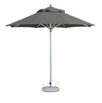 102" Charcoal Polyester Round Market Patio Umbrella