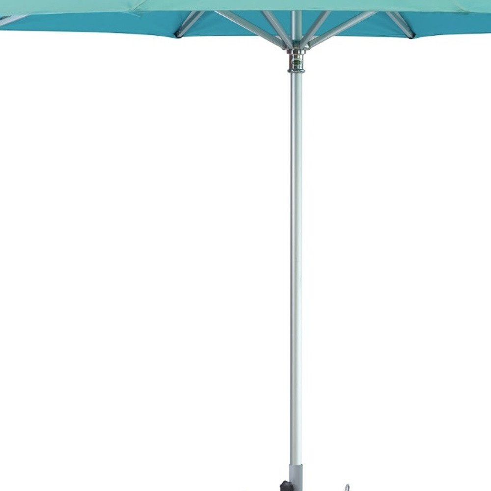 102" Aqua Polyester Round Market Patio Umbrella