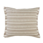 24" X 24" Tan Zippered Coastal Indoor Outdoor Throw Pillow