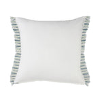 24" X 24" Blue Zippered Coastal Indoor Outdoor Throw Pillow