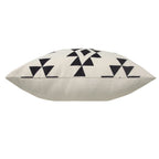 20" X 20" Black Zippered Southwestern Indoor Outdoor Throw Pillow